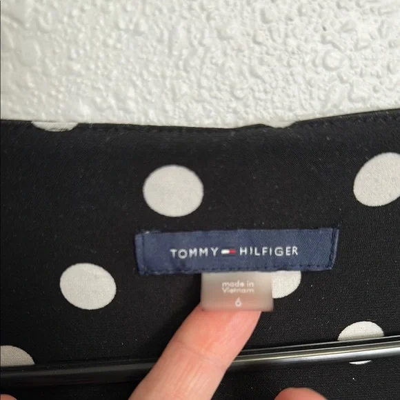 Tommy Hilfiger Polka Dot Black Shift Dress Size 6 - Picture 5 of 10